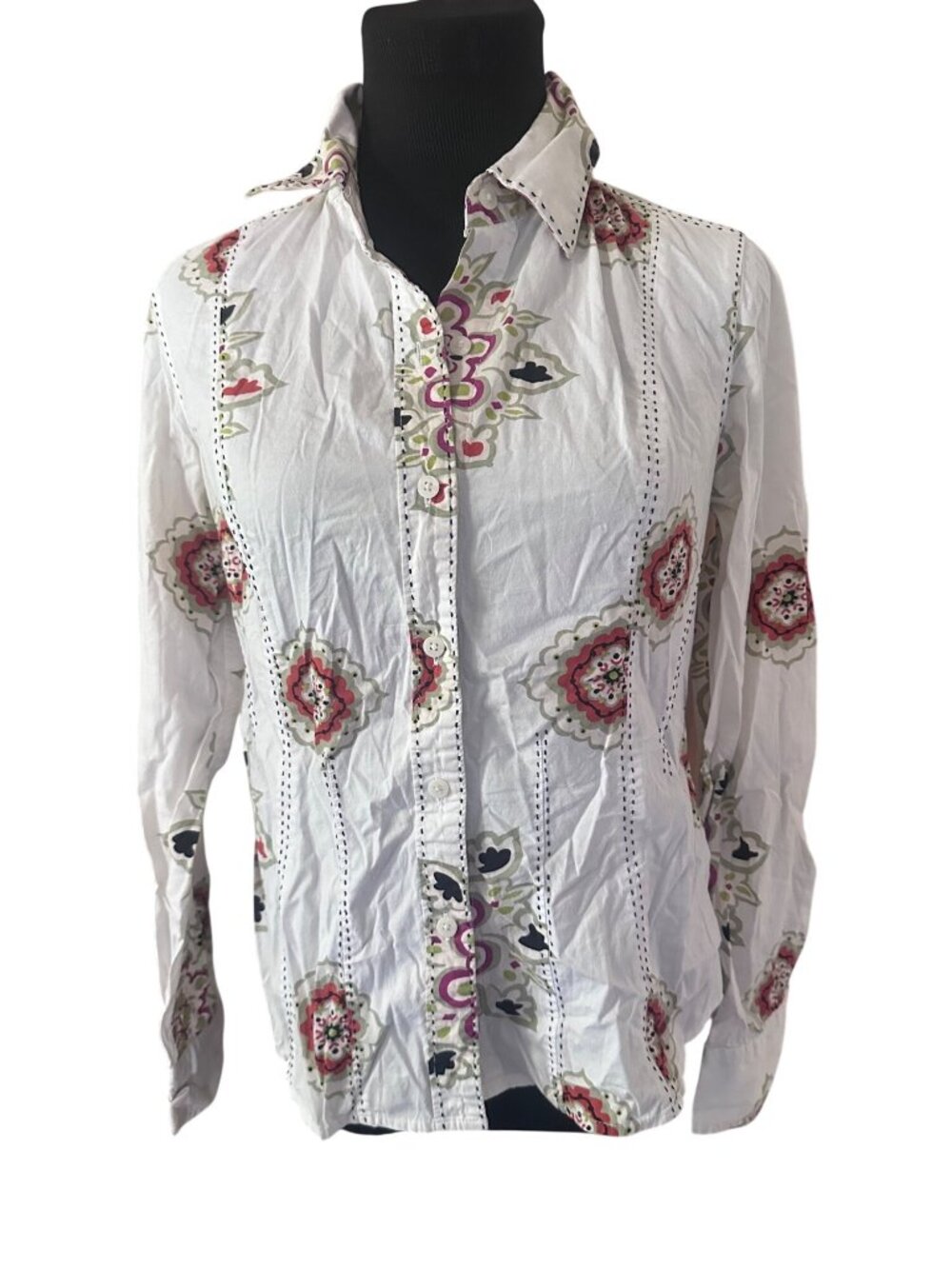 Madison Studio button up floral boho shirt size 6